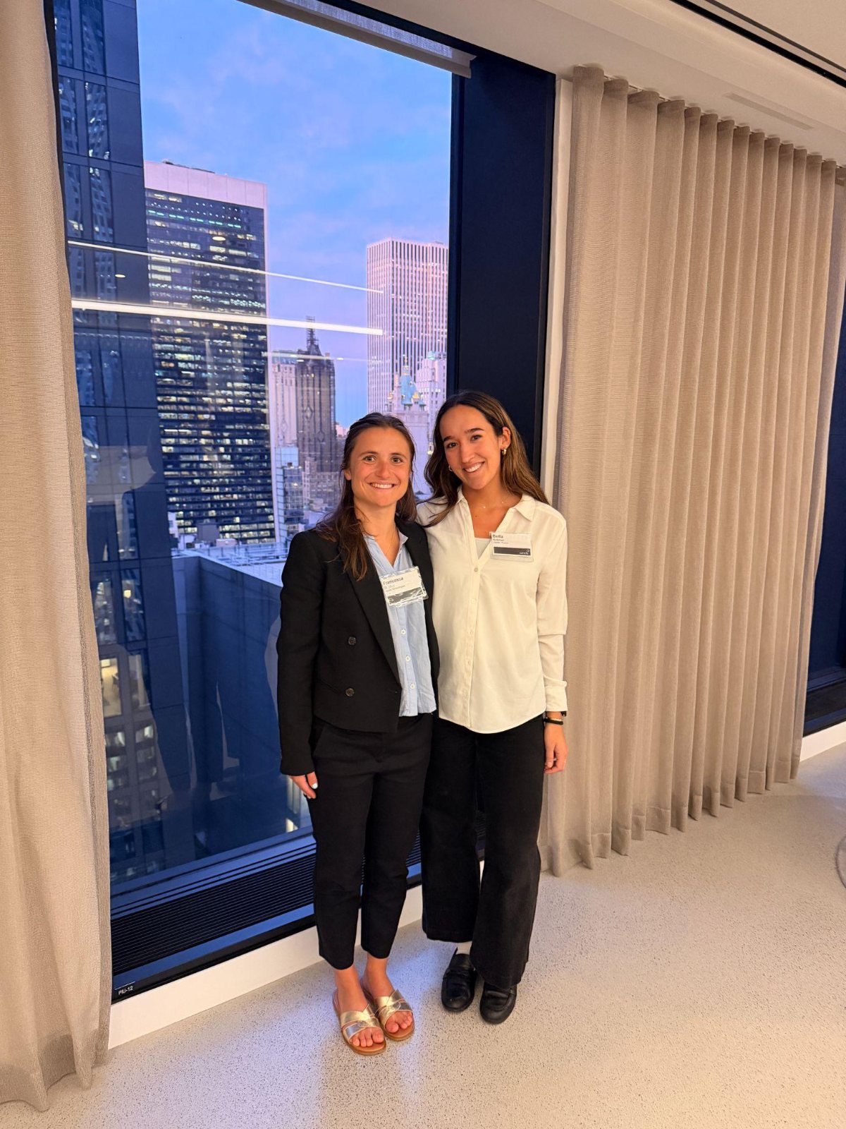 Co-founders Francesca Bradley and Bella Butcher-Salazar at an NYC Climate Week event